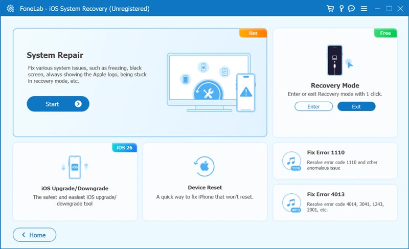 Fonelab iOS systemåterställning systemreparation