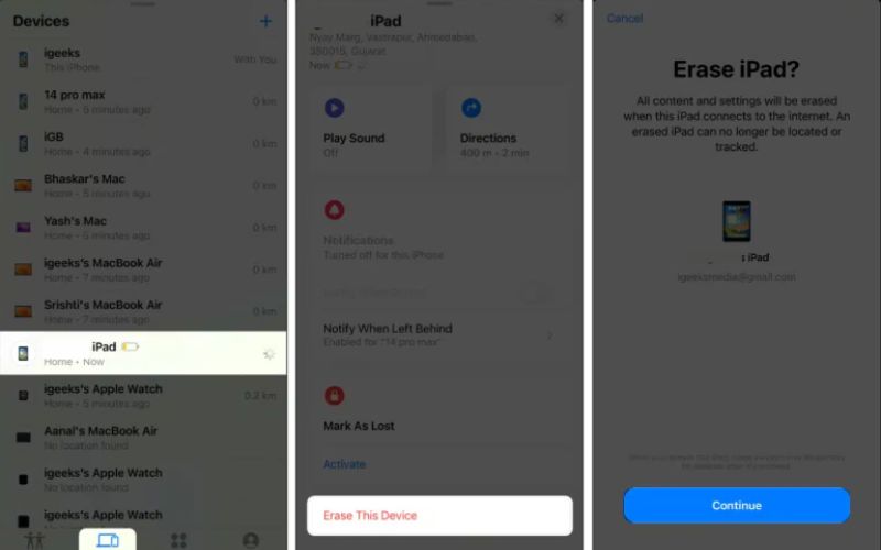 Disabled iPad Using Find MY App