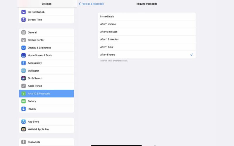 Enable Face Id Passcode