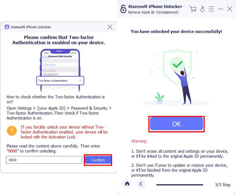 Aiseesoft iPhone Unlocker Start 0000 OK