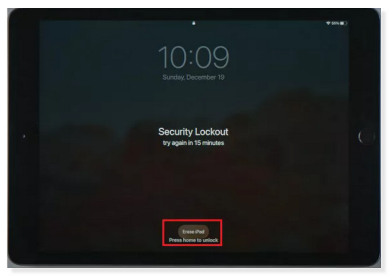 Διαγραφή iPad Εισαγάγετε τον κωδικό πρόσβασης της Apple