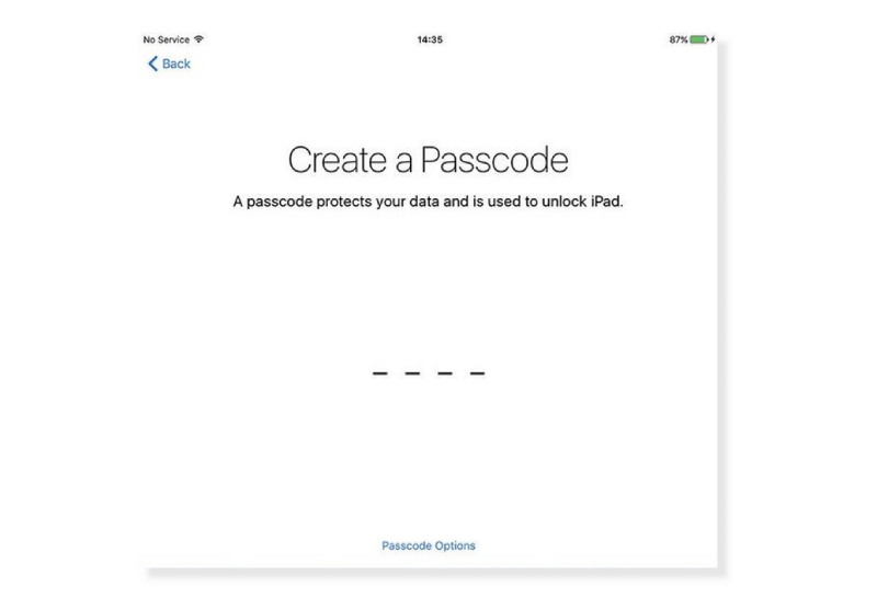 Nastavte přístupový kód na iPadu