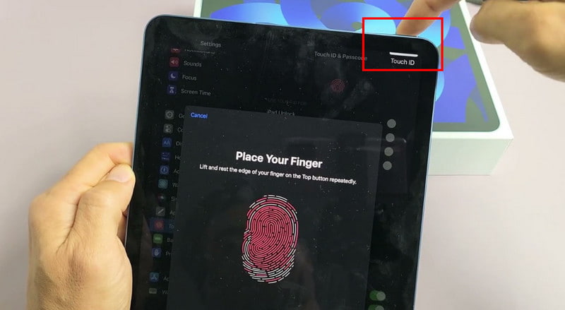 Установите пароль Touch ID