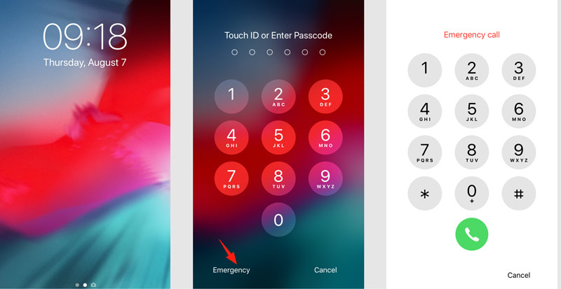iPhone Emergency Call Screen Old iOS