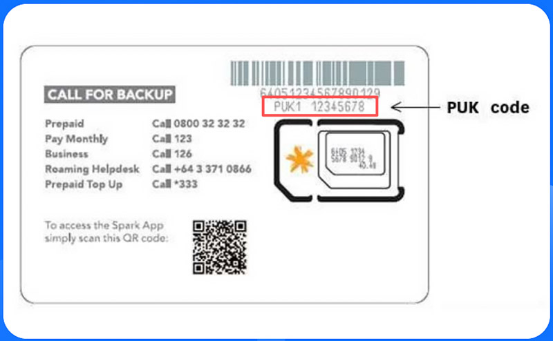 Find Puk Code On Plastic Card