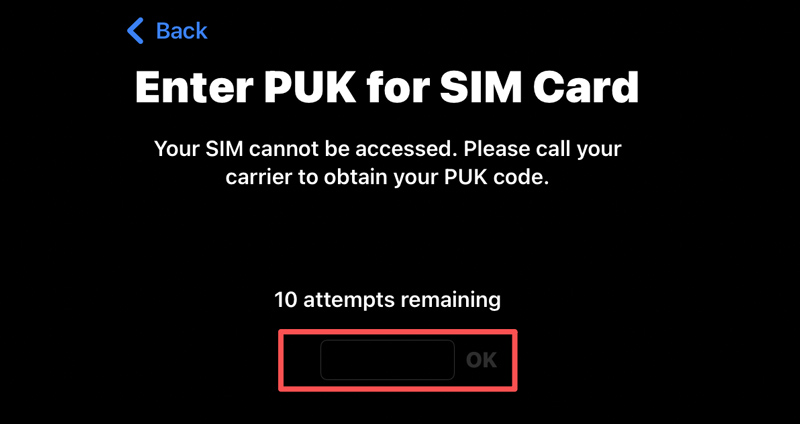 Unlock Sim Card With A Puk Code