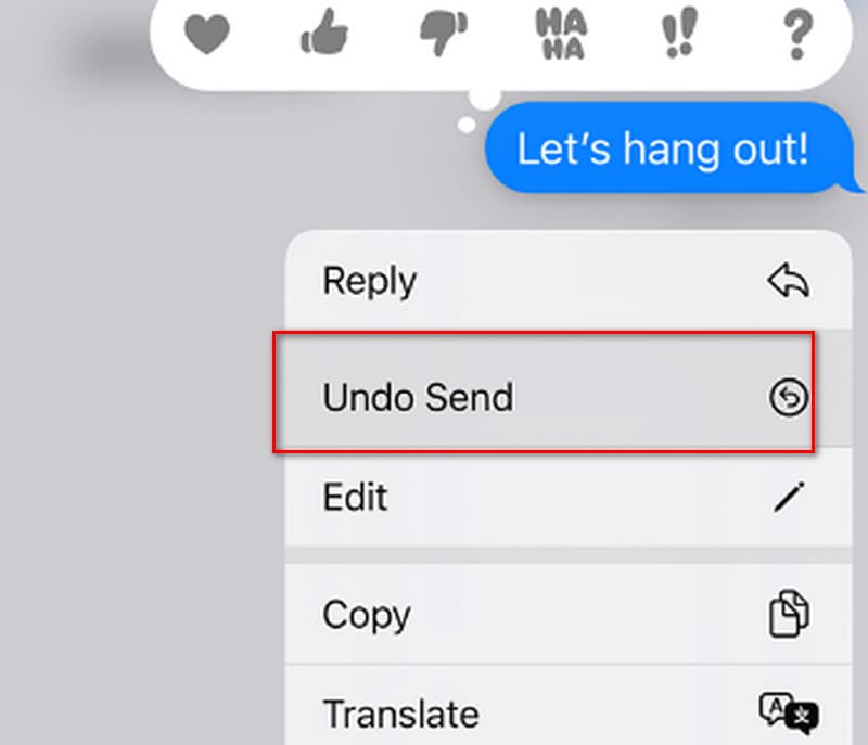 Unsend iPhone