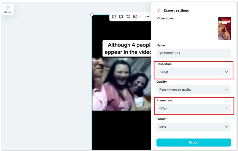 Select Resolution And Bitrate