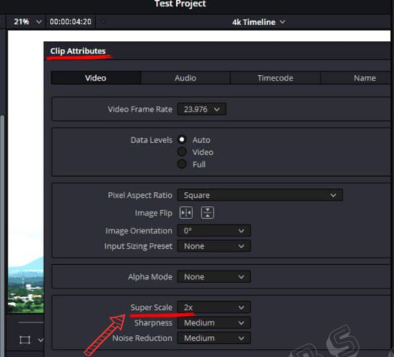 Choose Clip Attributes