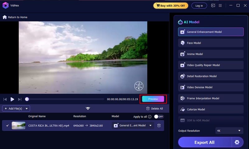 Preview Your Enhanced Video