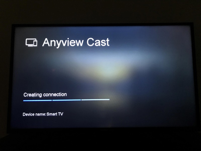 Verbinding maken AnyView Cast op tv