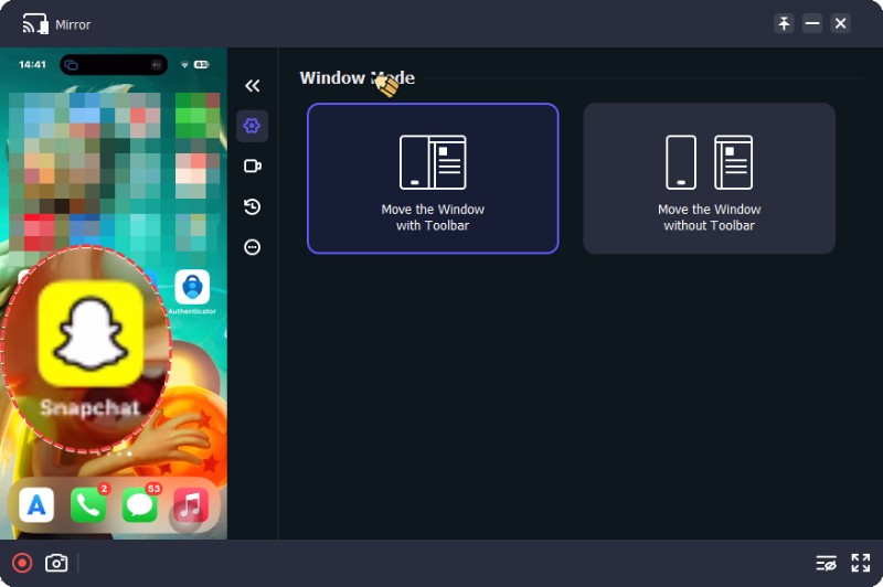 Usa Snapchat sul desktop tramite il mirroring