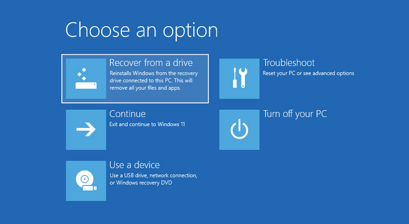 Windows Recover From A Drive