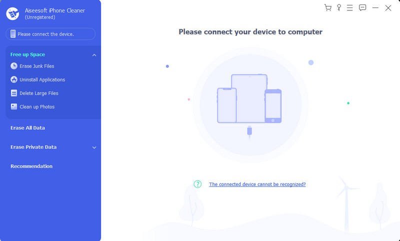 Aiseesoft iPhone Cleaner Connetti il ​​dispositivo