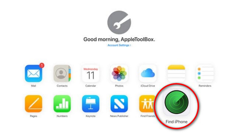 iCloud Εύρεση iPhone