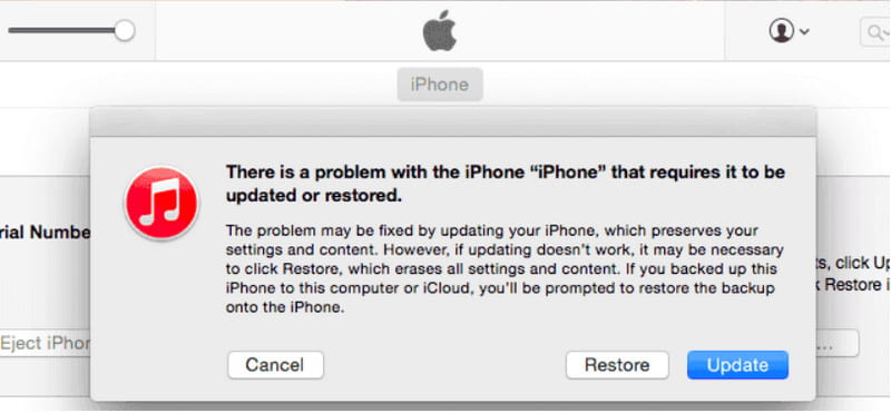 Usynkronisert iPhone iTunes Restore