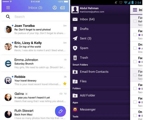 Yahoo mail app