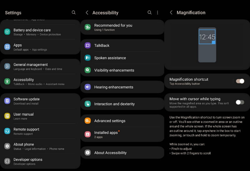 Android Magnification