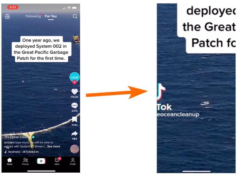 TikTok 默認縮放