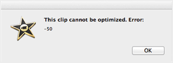 Σφάλμα iMovie 50