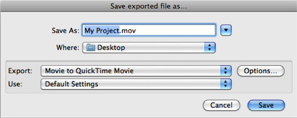 Save iMovie to iDVD