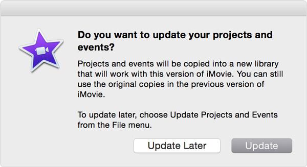 Update iMovie