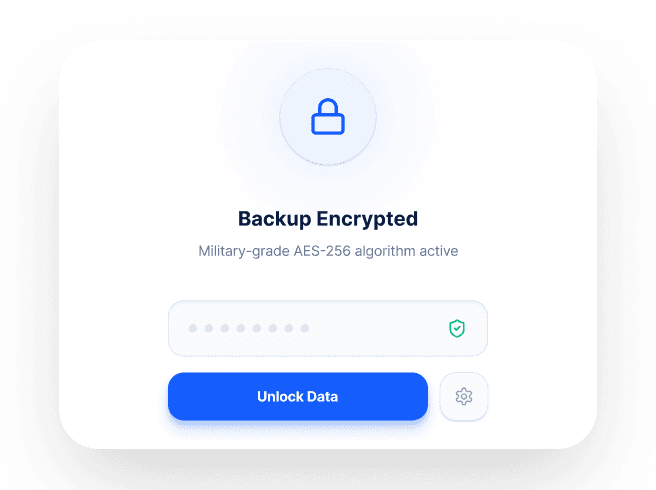 Backup Encryption Screen