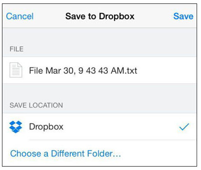 Säkerhetskopiera iPhone-anteckningar till Dropbox