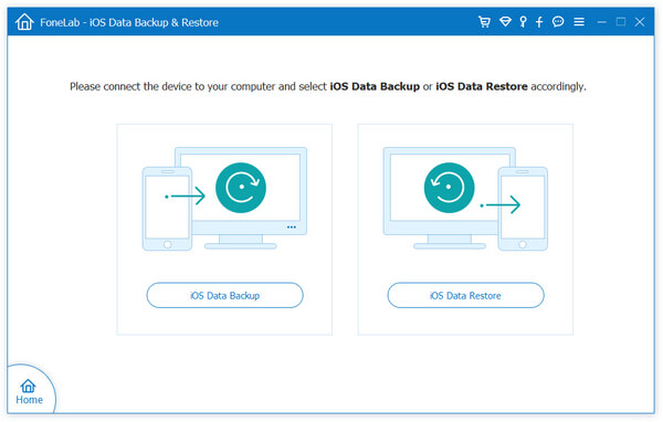 Ios data backup restore main interface