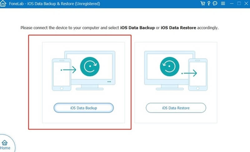 Välj IOS Data Backup