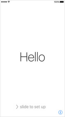 iPhone Hello-skjerm