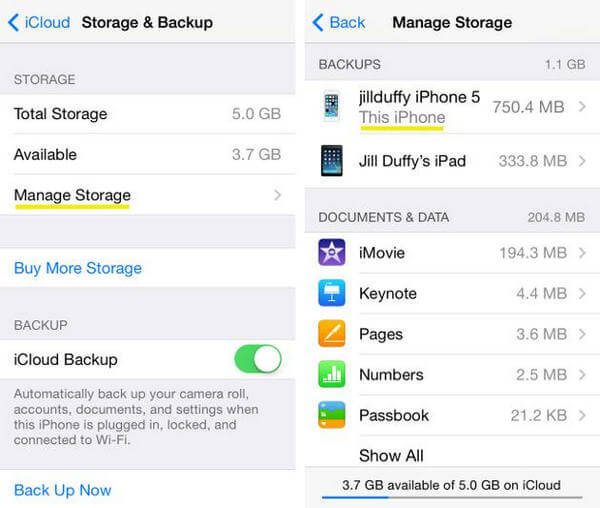 Manage Storage