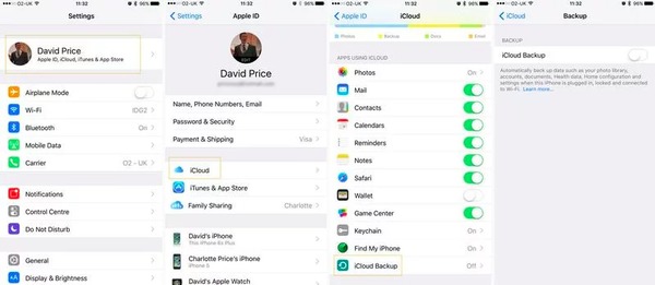 Handmatige back-up van de iPhone met iCloud