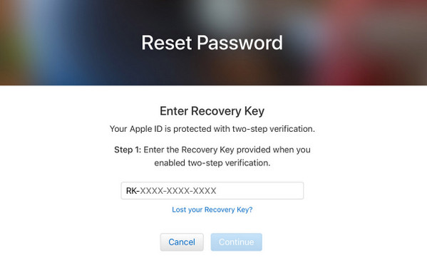 Recover iCloud password with two-factor authentication