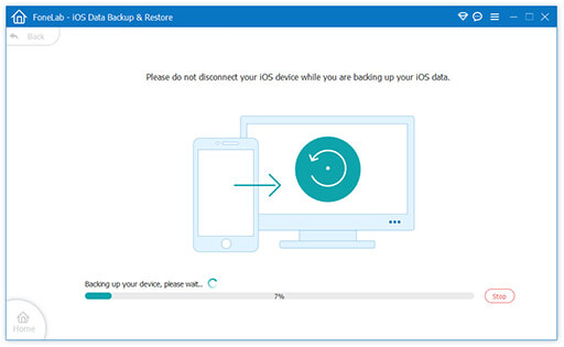 Válassza az iOS Data Backup lehetőséget