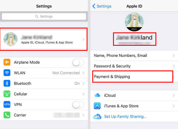 Controleer Apple ID en betaling