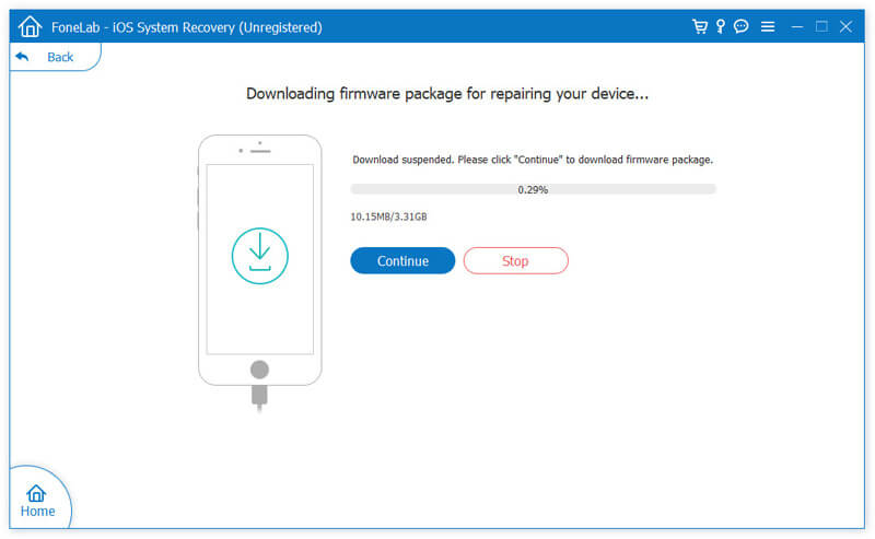 Last ned firmware og reparasjon av iPhone