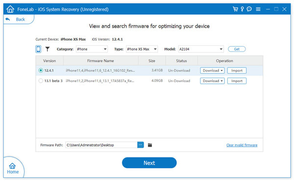 Napraw system iOS