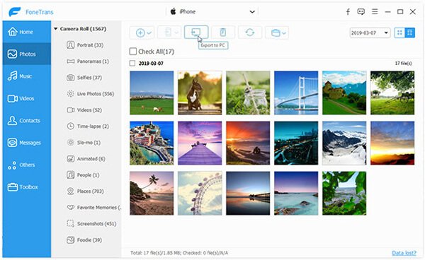 iPhone-bilder til PC