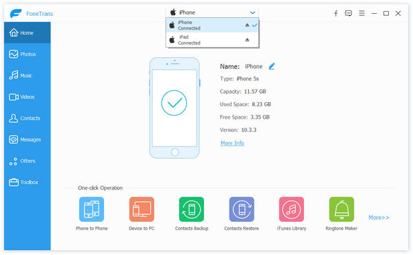 FoneTrans Interface