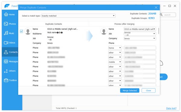 Edit and De-duplicate iPod Contacts