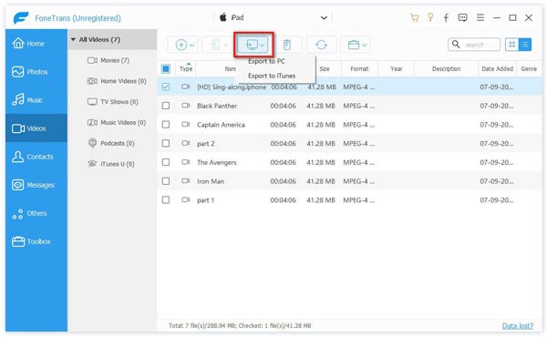 Export iPad Files to Computer