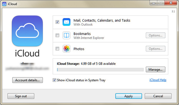 Ρυθμίσεις ημερολογίου iCloud