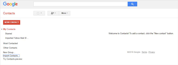 Import Contacts to Gmail