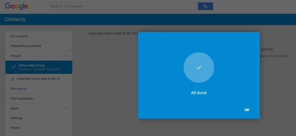 Import Yahoo Contacts to Gmail