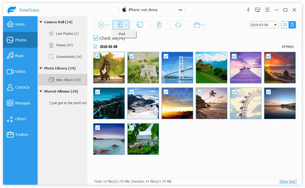 Export Photos to iPod