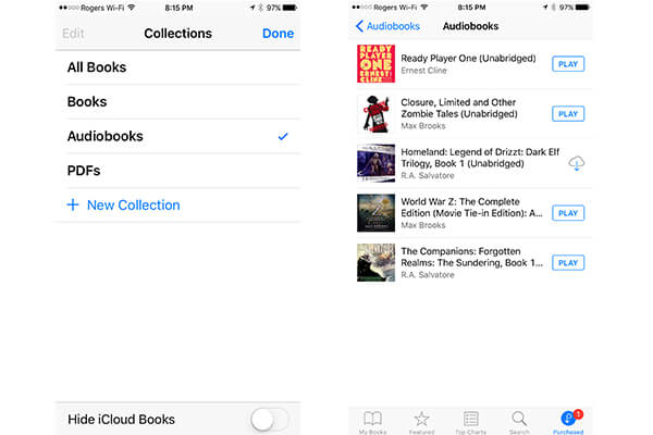 Hallgassa meg az audiokönyveket az iPhone készüléken