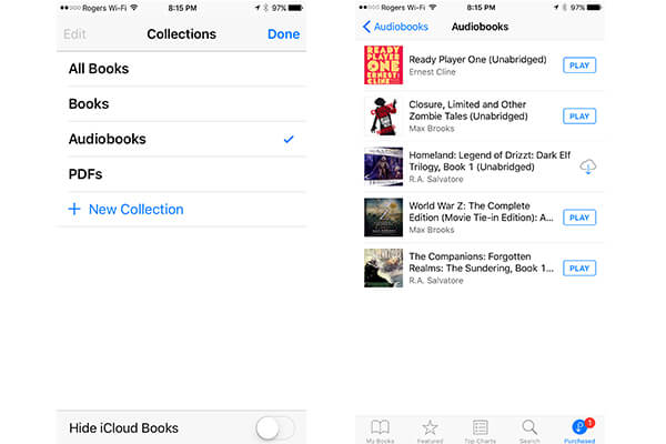 Luister naar audioboeken op de iPhone