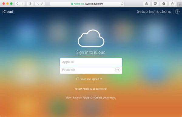 Войти в iCloud