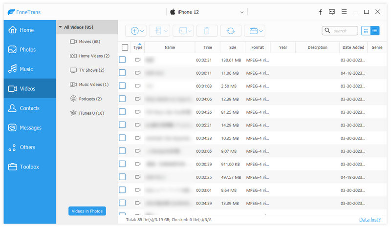 Choose the Transfer Files from iPhone